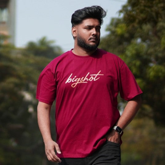 Big Size T-Shirt - D3 - Maroon