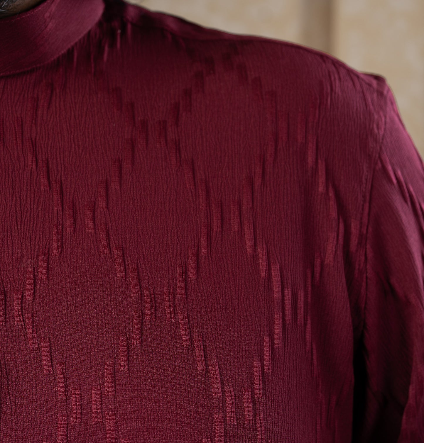Maroon Diamond Popcorn Panjabi - Elegance Edition