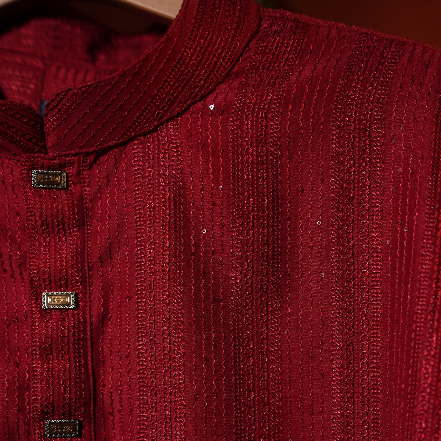 Royal Red Sequins Panjabi - Royale Edition