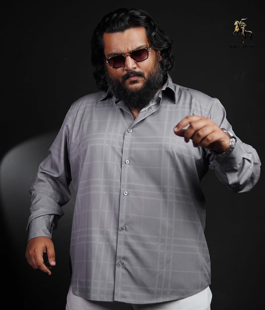 Grey Check Micro Full Shirt