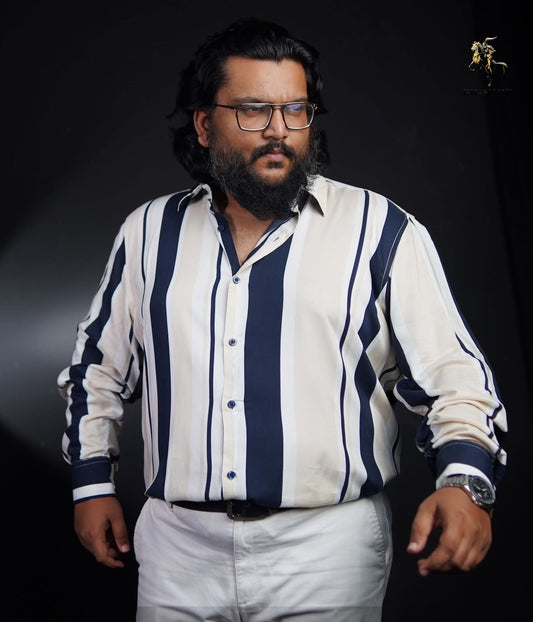 White Navy Multi Check