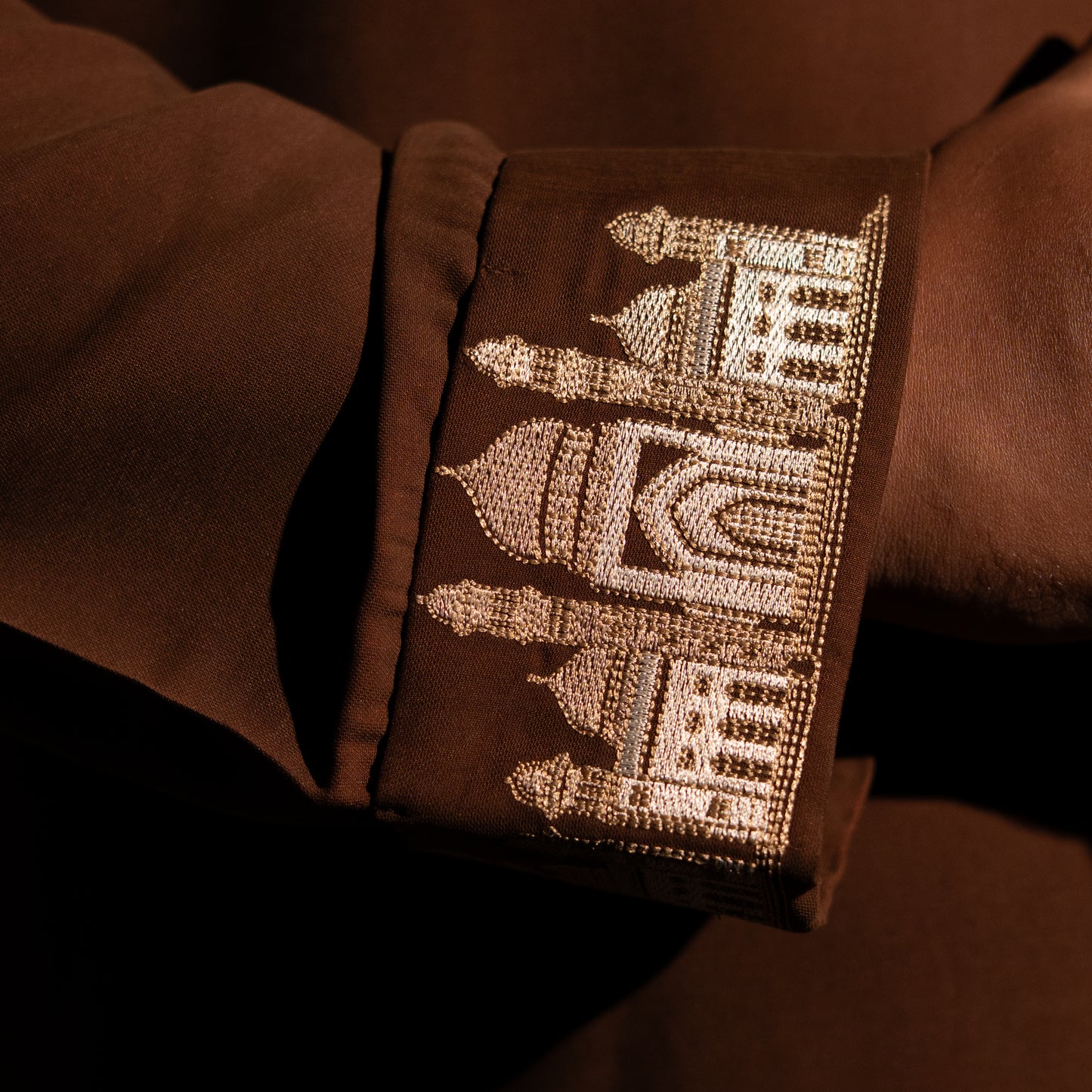 Brown Embroidery Luxury Panjabi - Sultan