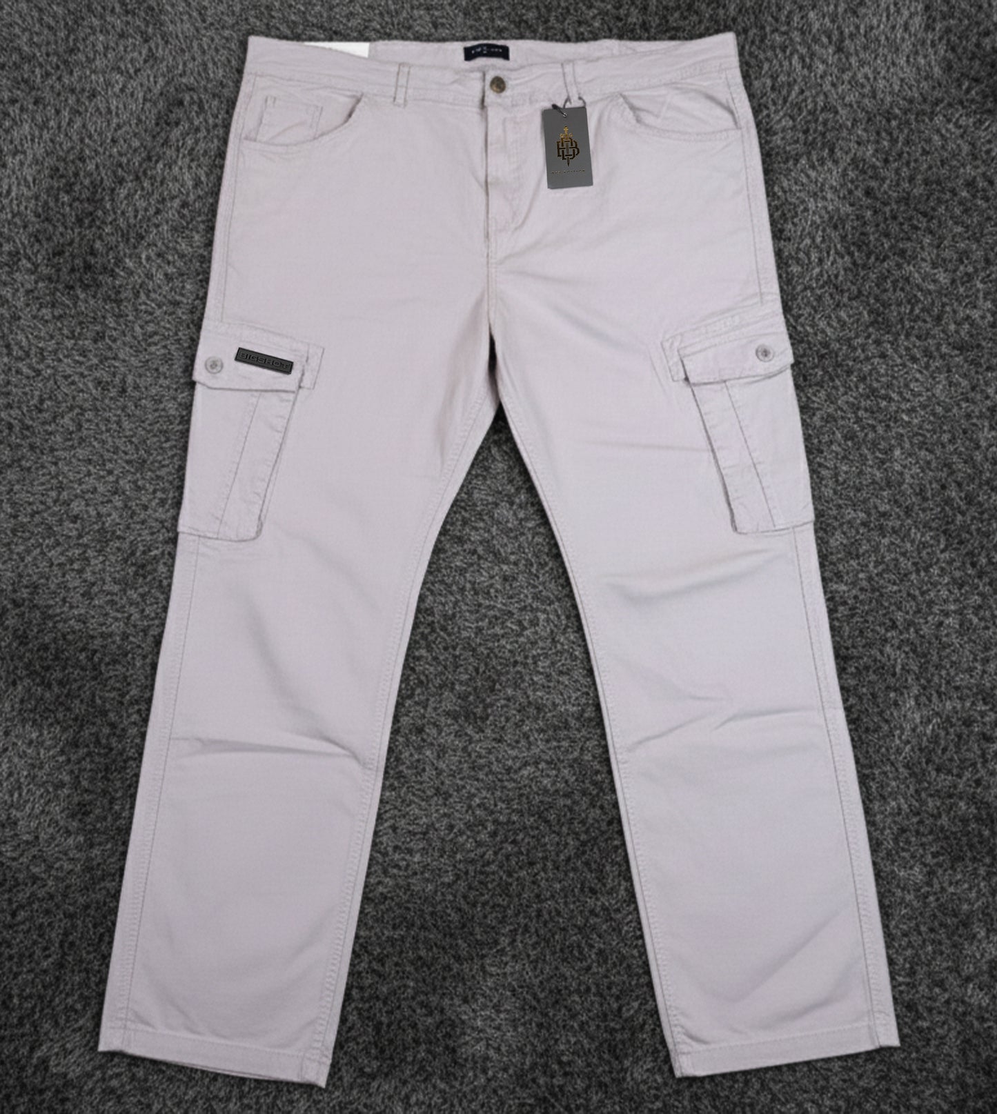 Big Size Cargo Pants - Light Ash
