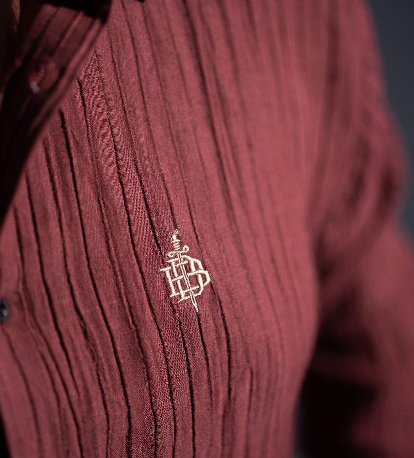 Luxury Brick Line Pattern Full Sleeve Shirt