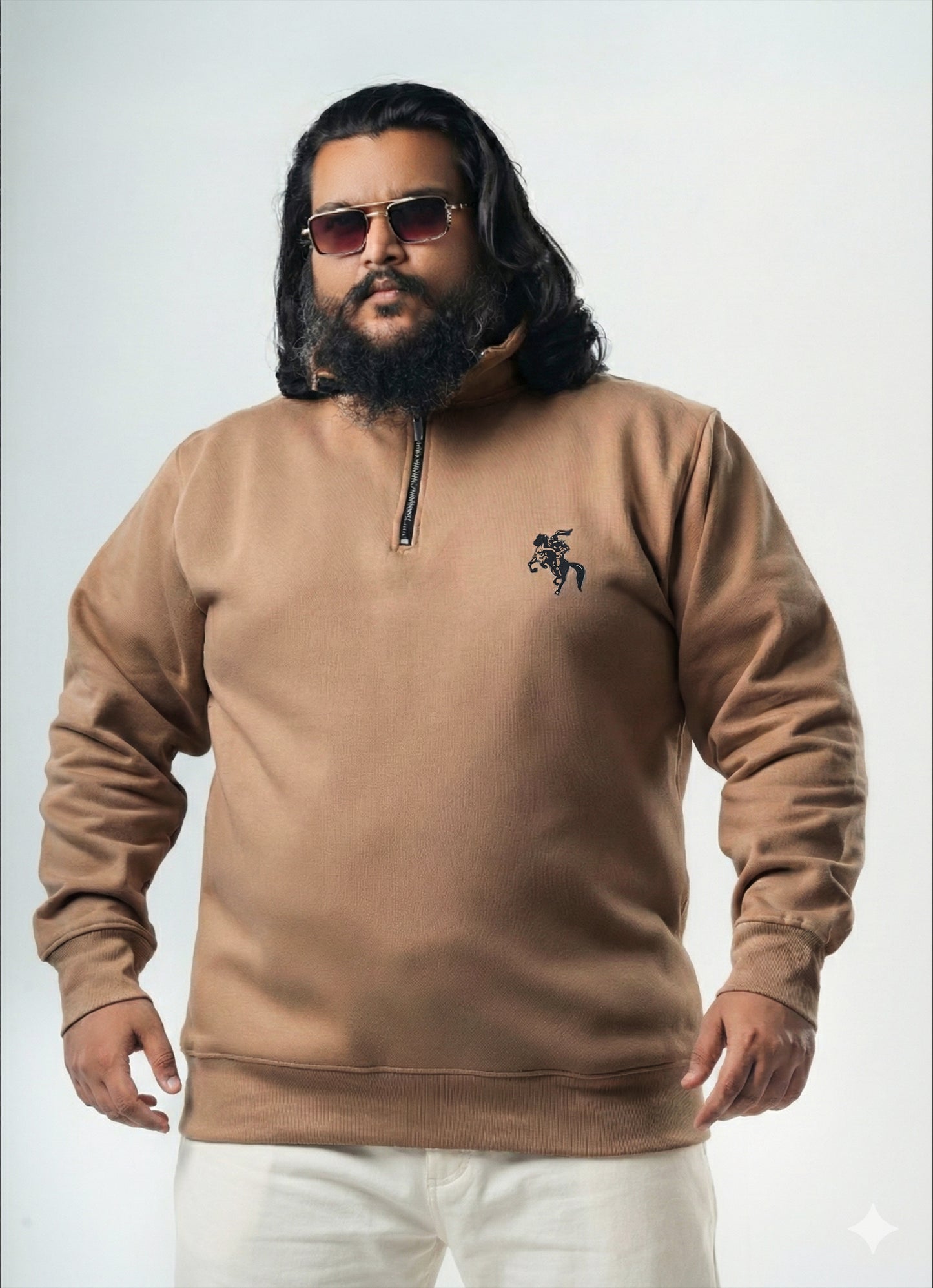 Half Zipper Jacket (D1) - Charcoal Mocha