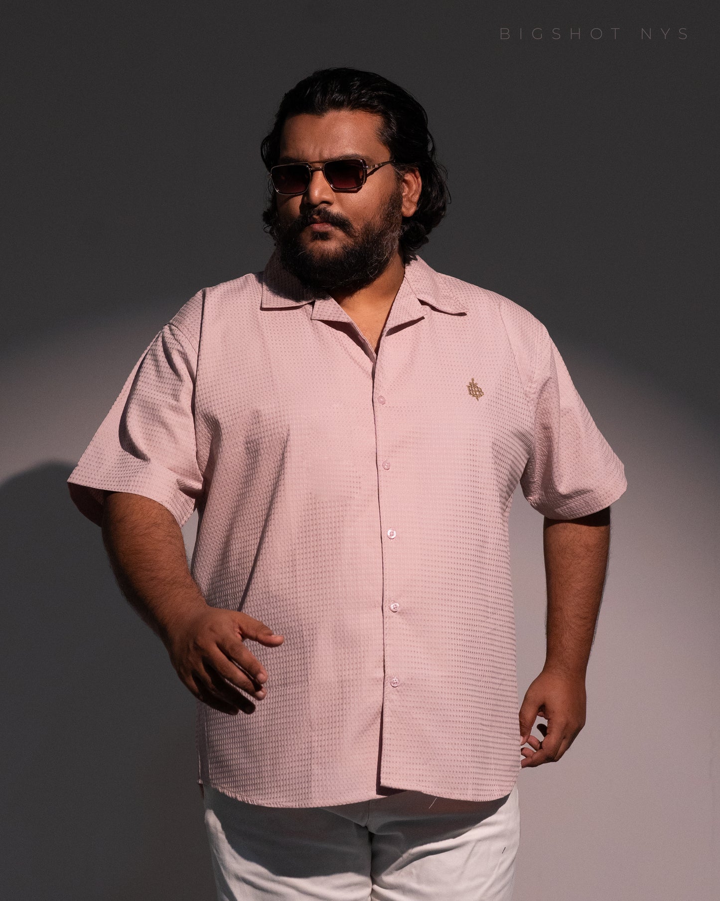 Light Peach Half Sleeve Cuban Shirt