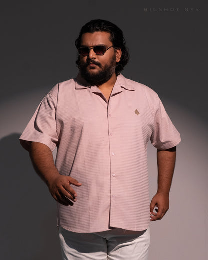 Light Peach Half Sleeve Cuban Shirt