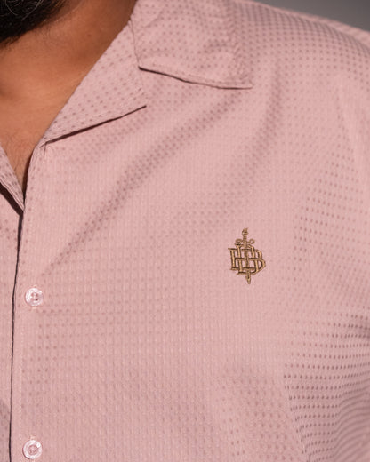 Light Peach Half Sleeve Cuban Shirt