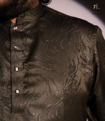 Heritage Olive Luxury Panjabi - NYS Edition