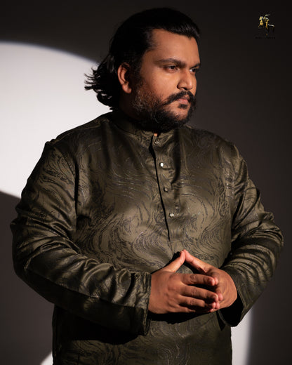 Heritage Olive Luxury Panjabi - NYS Edition