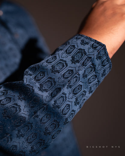 Midnight Blue Luxury Panjabi - NYS Edition
