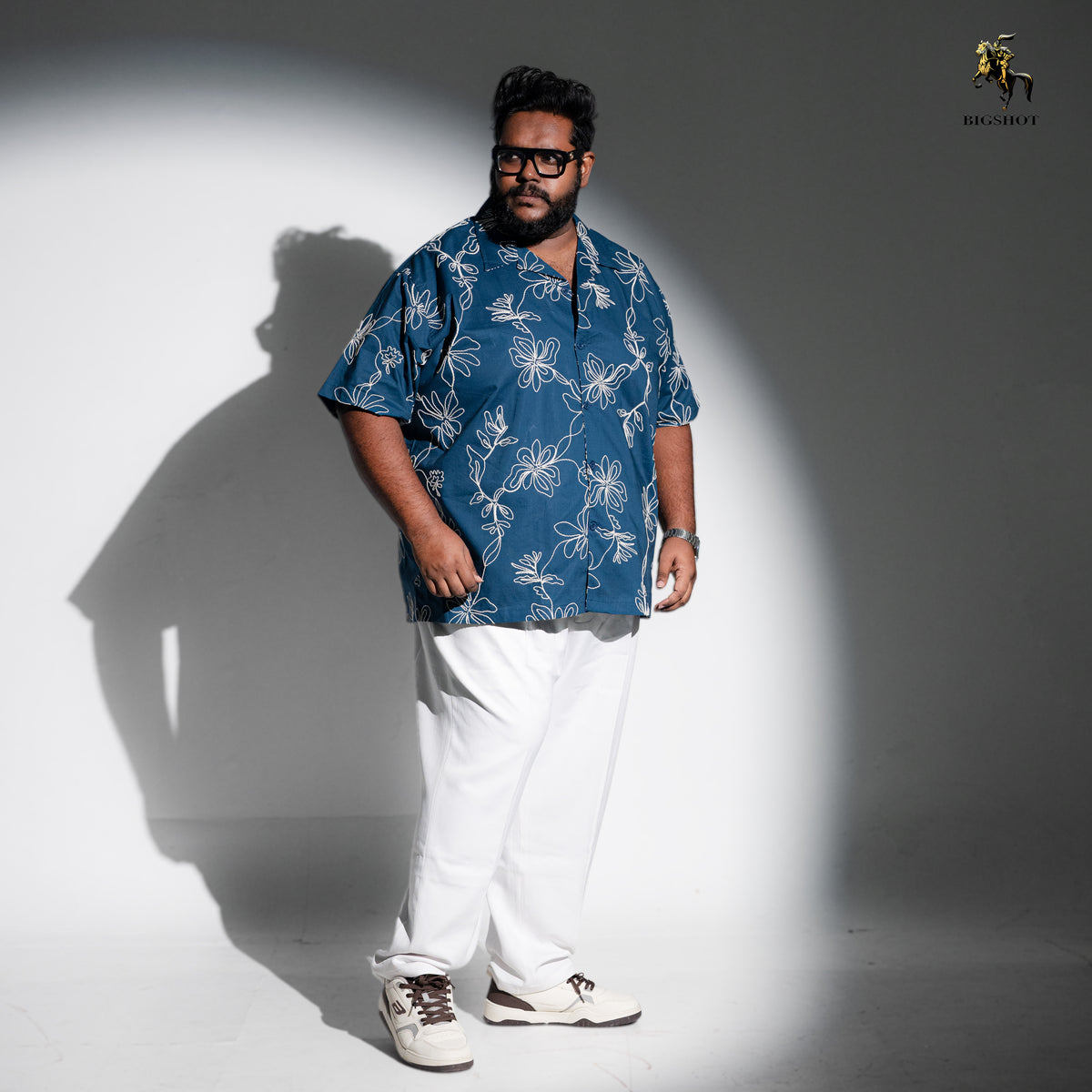 BIGSHOT Luxury Cuban – Navy Embroidery