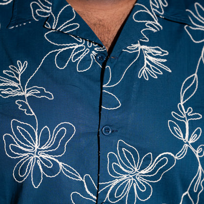 BIGSHOT Luxury Cuban – Navy Embroidery