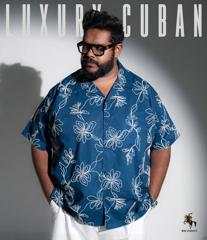 BIGSHOT Luxury Cuban – Navy Embroidery