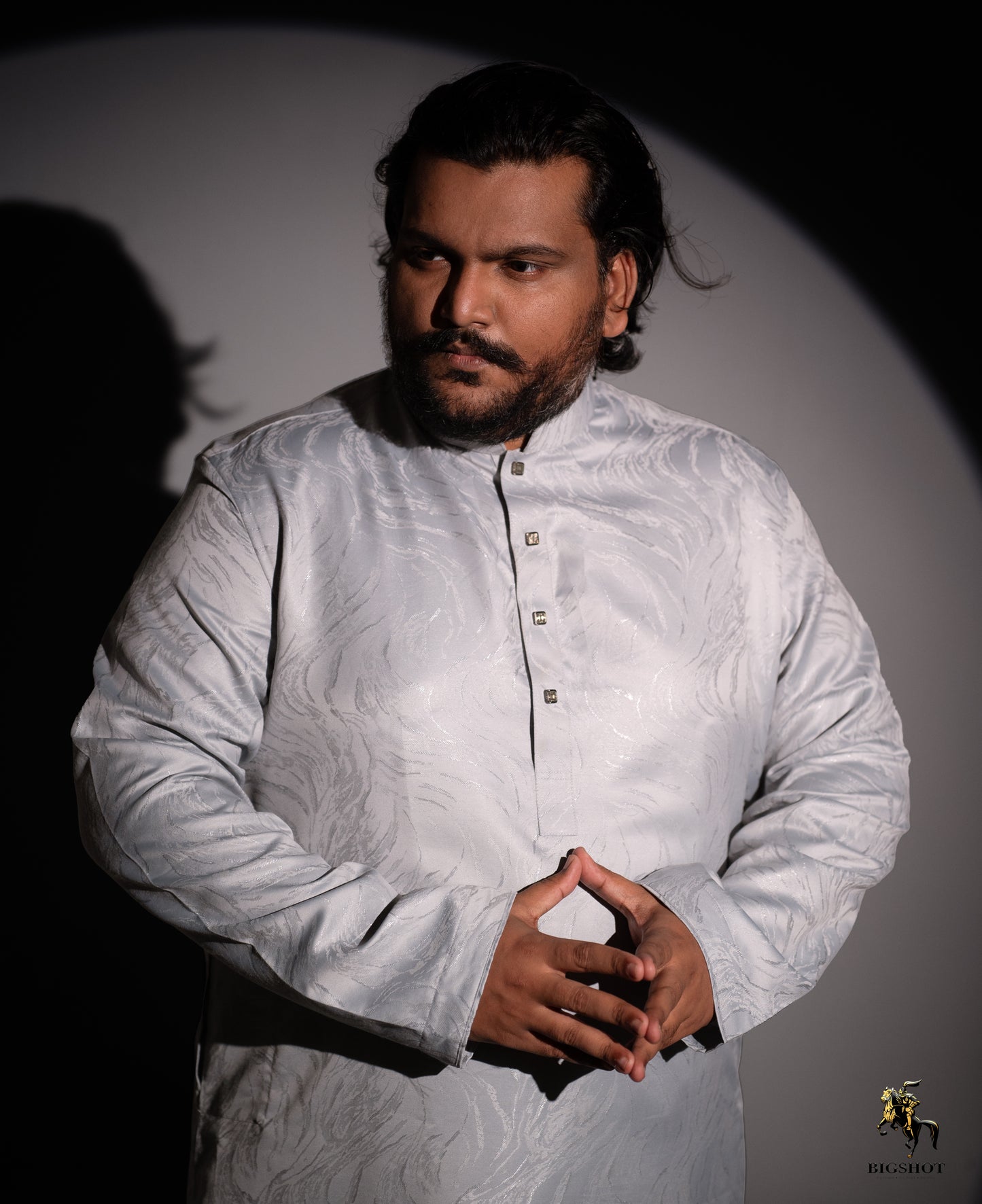 Frosted Silver Luxury Panjabi - NYS Edition