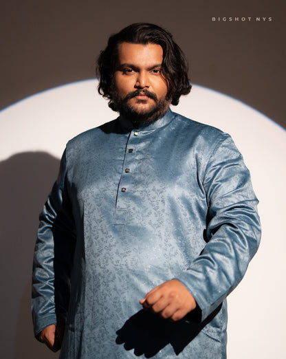 Aqua Blue Luxury Panjabi - NYS Edition