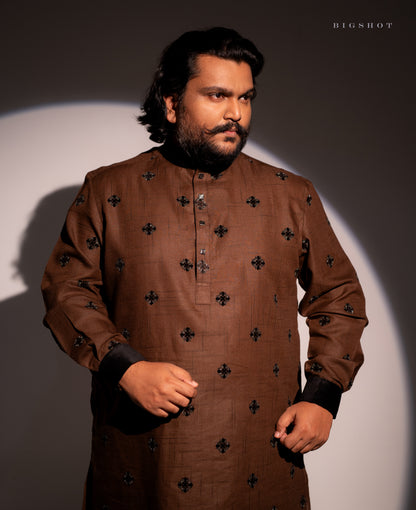 Brown Velvet Luxury Panjabi - Epic Edition (Pre Order)