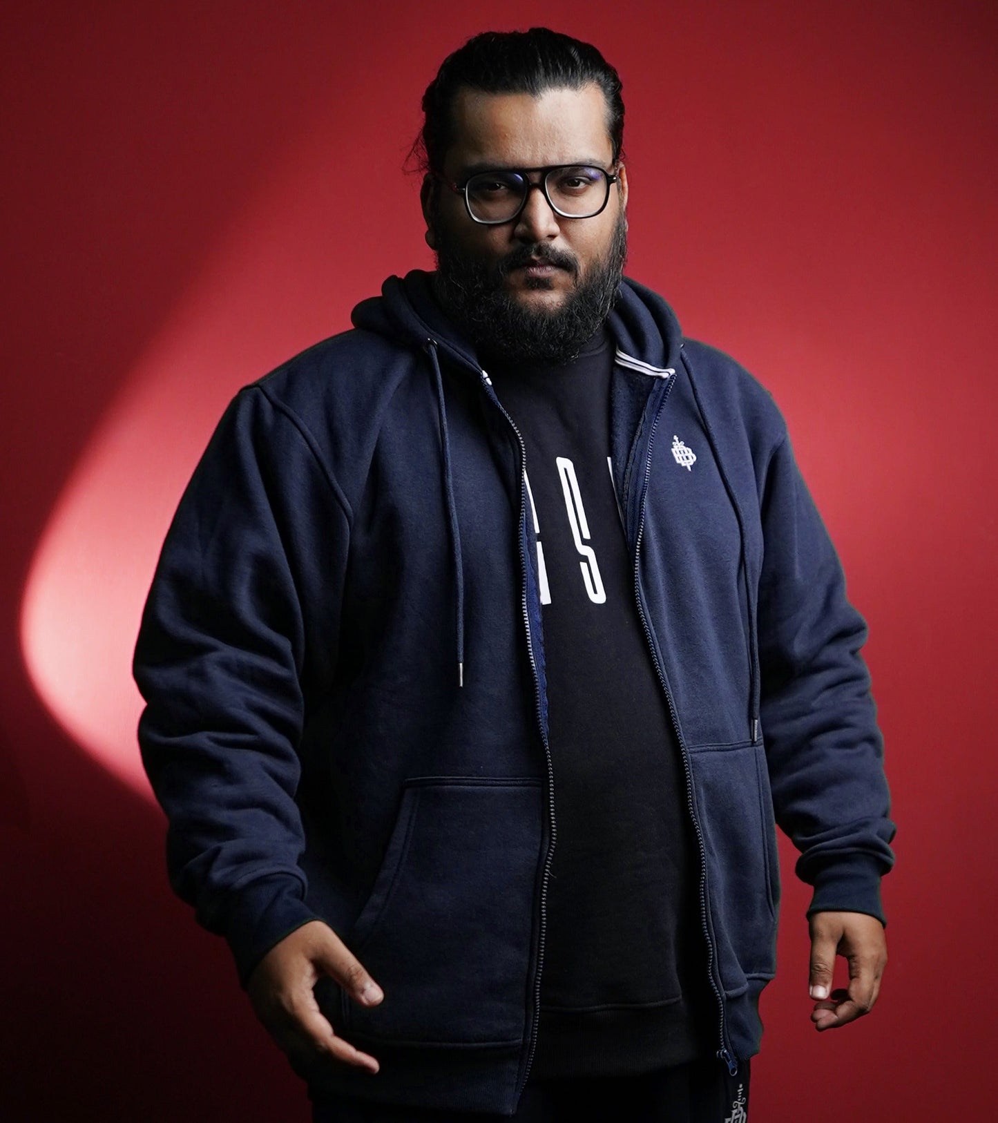 Plus Size Zipper Hoodie (Mystic Navy)