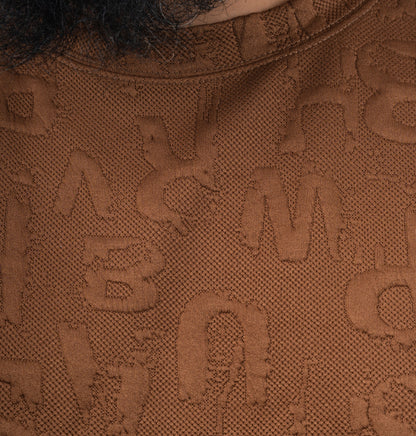 Luxury Drop Shoulder - Alphabet Series - Choco Brown
