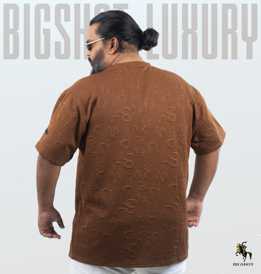 Luxury Drop Shoulder - Alphabet Series - Choco Brown