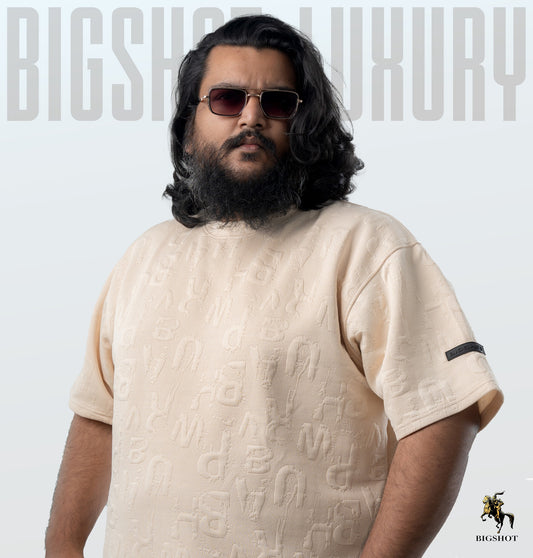 Luxury Drop Shoulder - Alphabet Series - Cream White