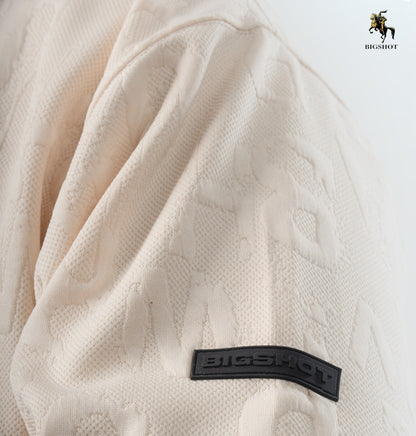 Luxury Drop Shoulder - Alphabet Series - Cream White