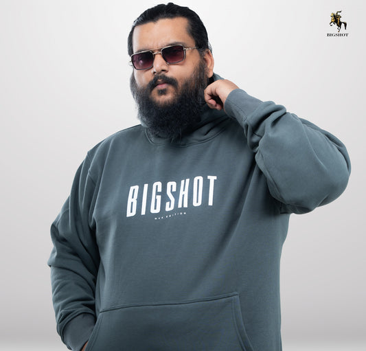 Big Size Hoodie (D1) - Charcoal Teal