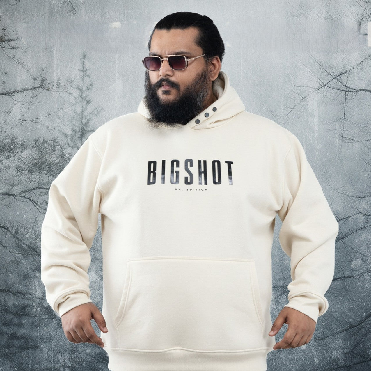 Big Size Hoodie (D1) - Off White