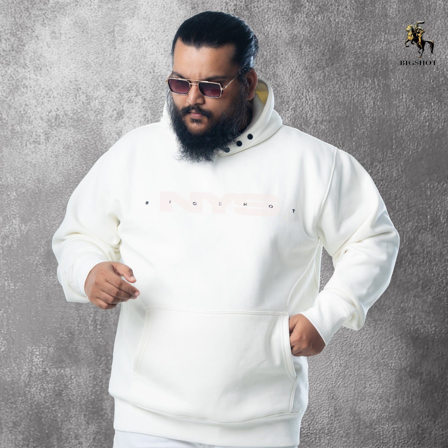 Big Size Hoodie (D2) - Off White