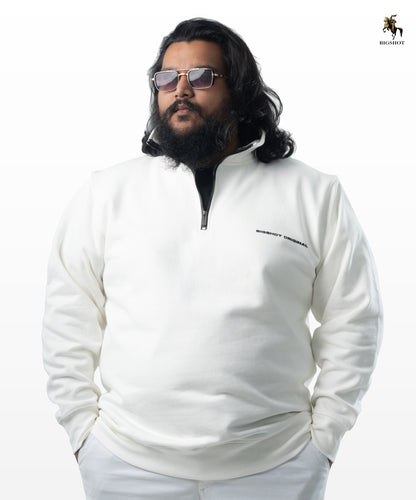 Half Zipper Jacket (D2) - White