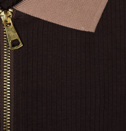 Luxury Old Money Polo - Deep Choco Brown