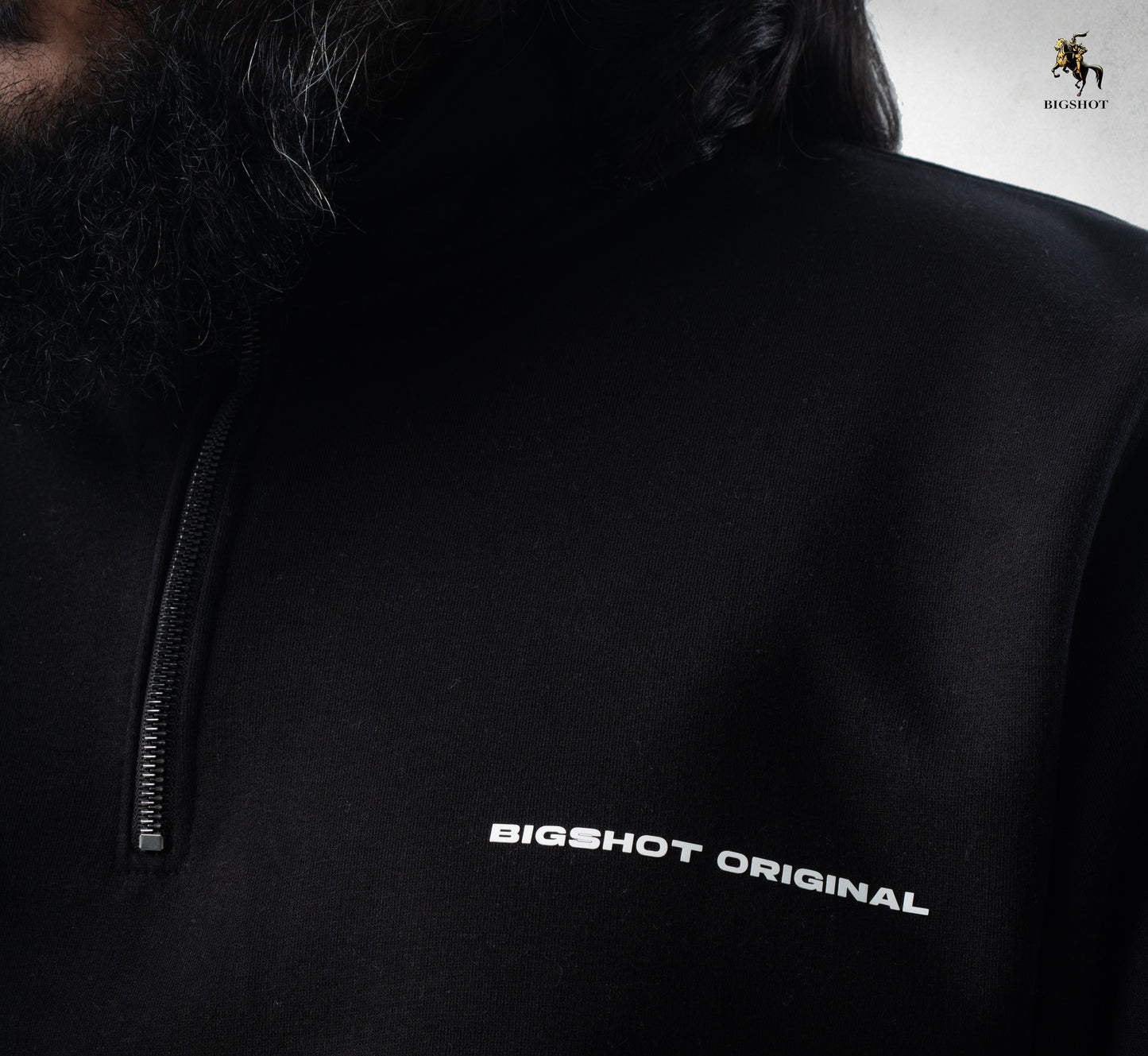 Half Zipper Jacket (D2) - Black