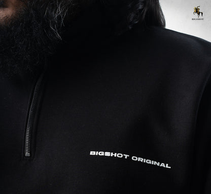 Half Zipper Jacket (D2) - Black