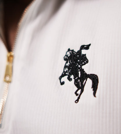 Luxury Old Money Polo - White Black