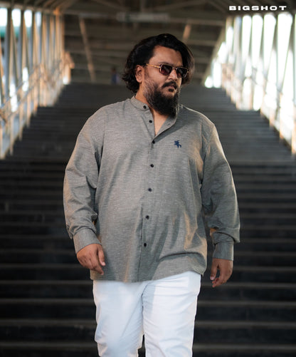 Old Money Linen Shirt - Rayon Grey