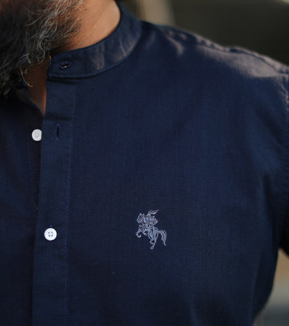 Old Money Linen Shirt - Navy