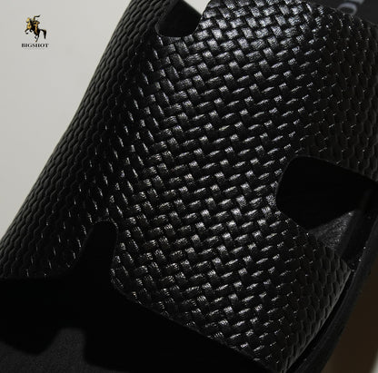 Leather Slide - D2 - Black