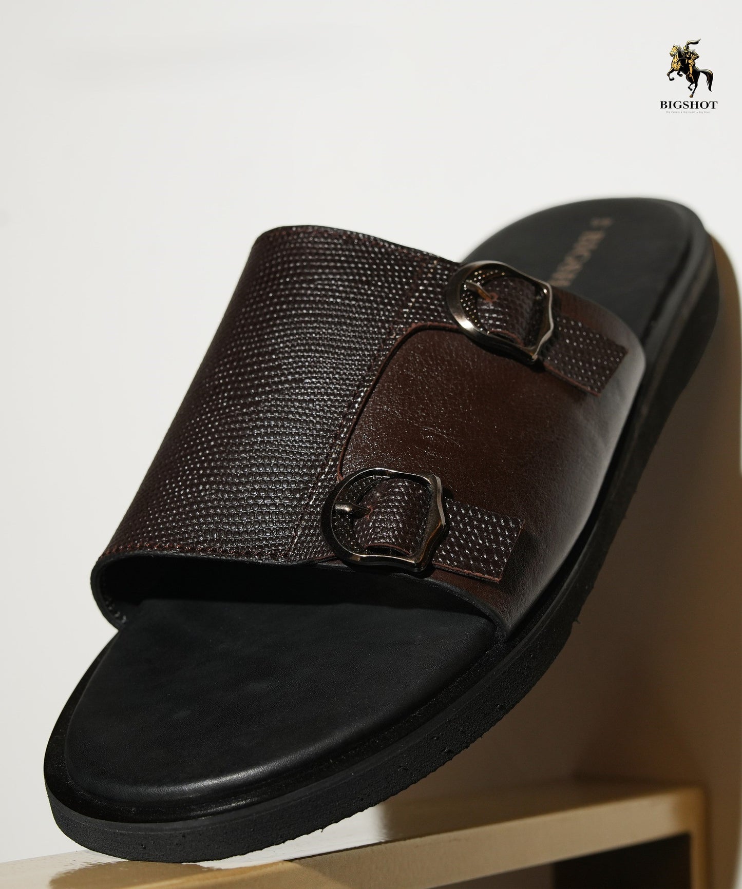 Leather Slide - D1 - Brown