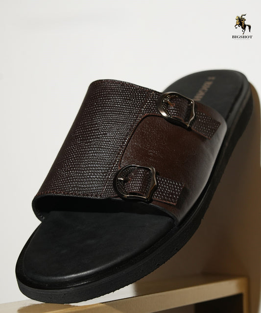 Leather Slide - D1 - Brown