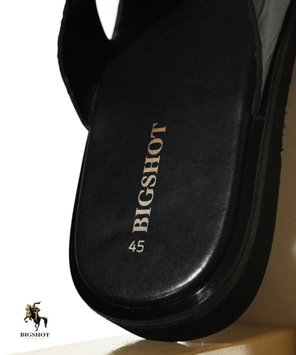 Leather Slide - D1 - Brown