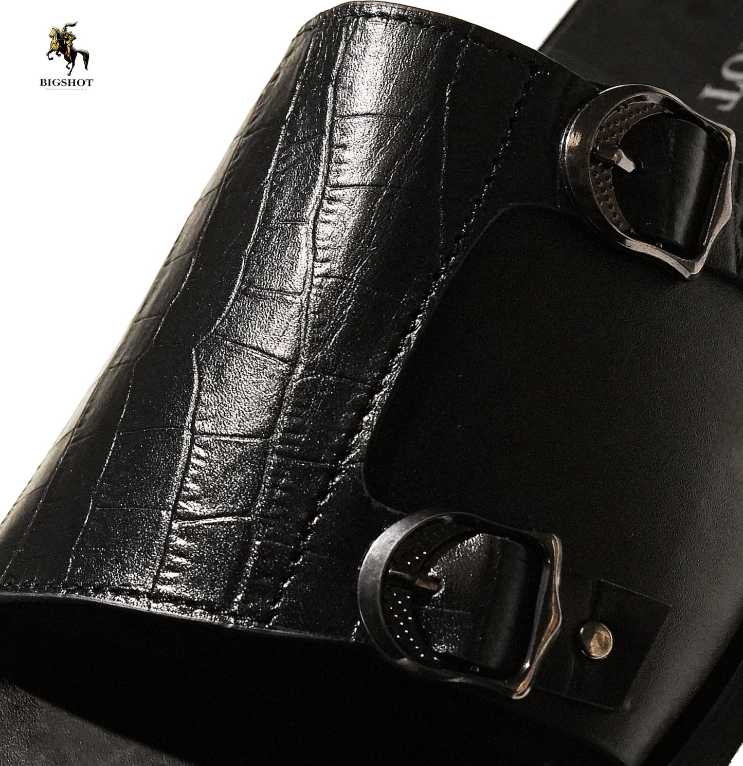 Leather Slide - D1 - Black