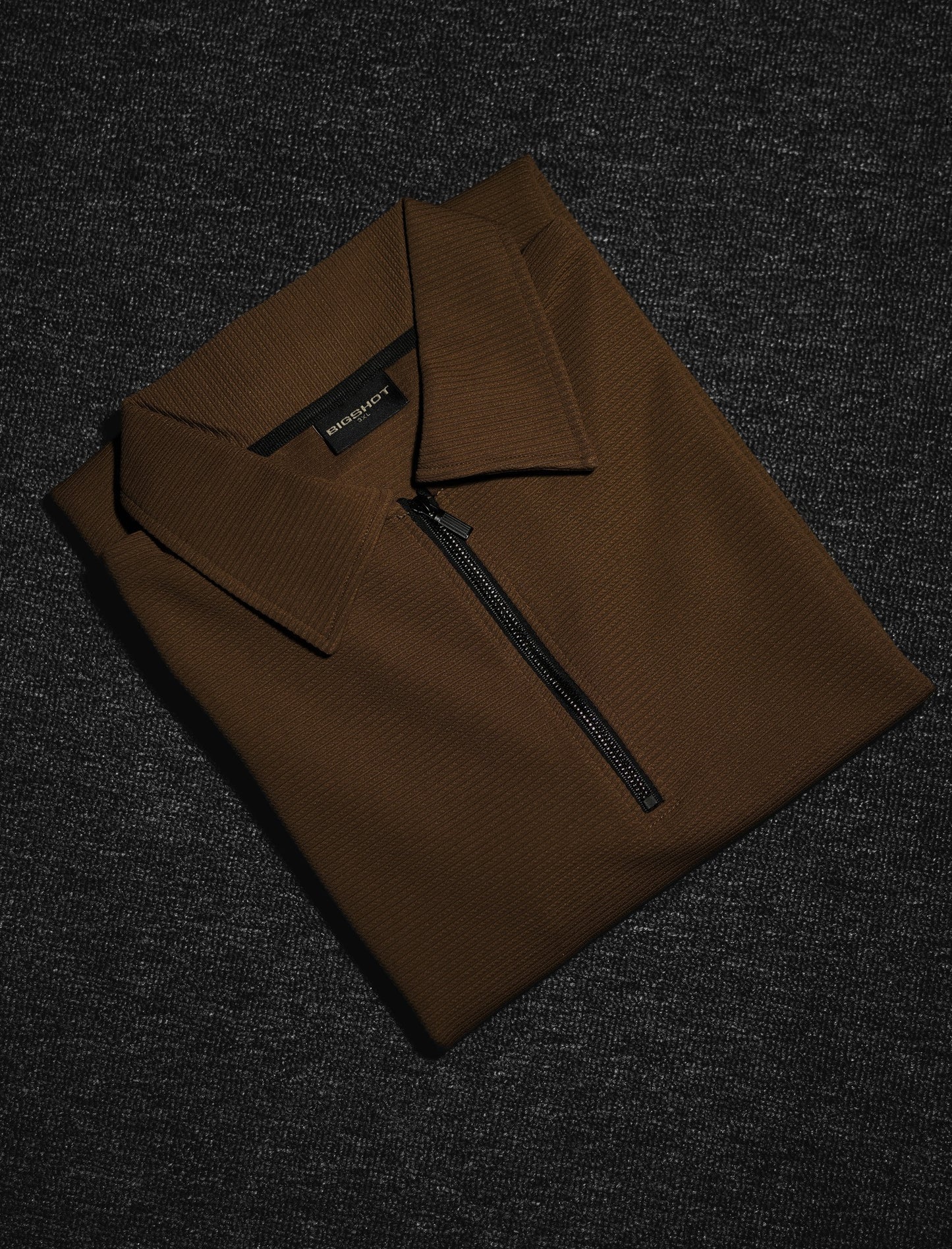 Big Size Old Money Polo - Brown Coffee