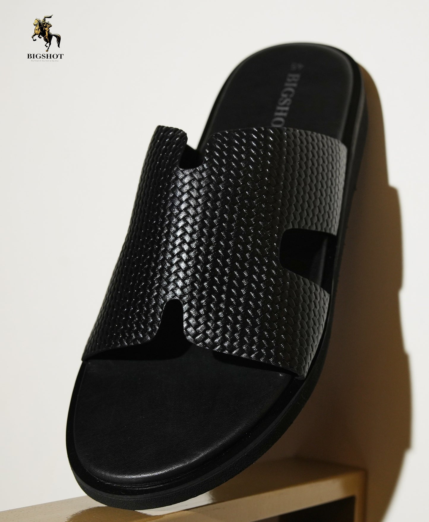 Leather Slide - D2 - Black