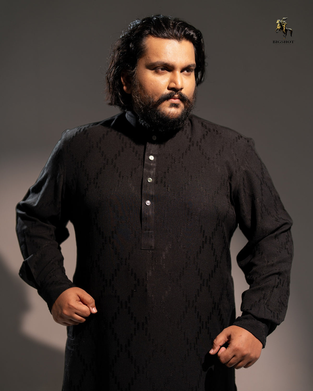 Black Diamond Popcorn Panjabi - Elegance Edition