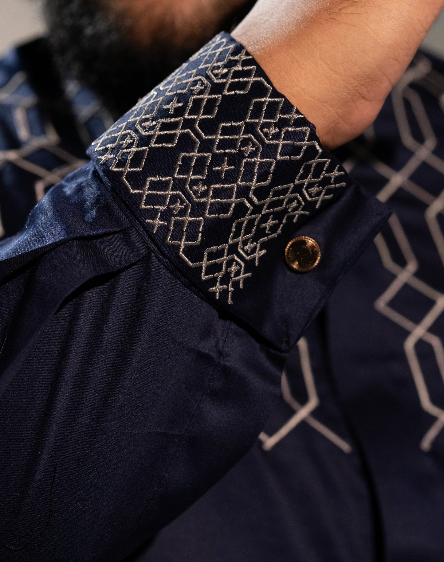 Deep Navy Embroidered Luxury Panjabi - NYS Edition