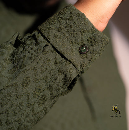 Elite Popcorn Deep Olive Panjabi - KING Edition