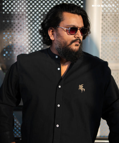 Old Money Linen Shirt - Black