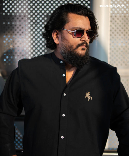 Old Money Linen Shirt - Black