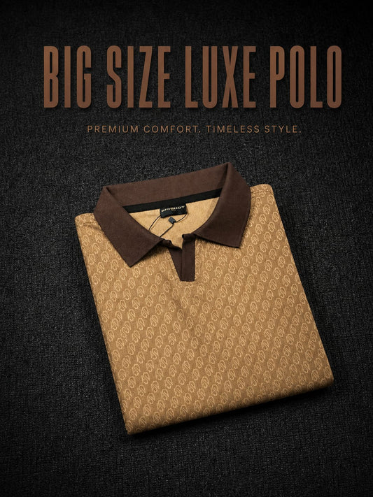 BIGSHOT Specially Designed Luxury Polo - Beige Black