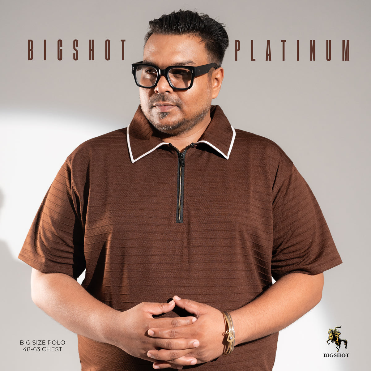 Specially Designed Platinum Polo - Deep Brown